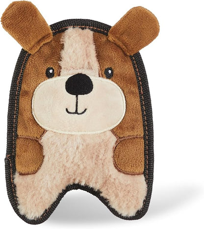 Outward Hound Durablez Tough Plush Squeaky Dog Toy, Puppy, Brown, XS - PAWPICO