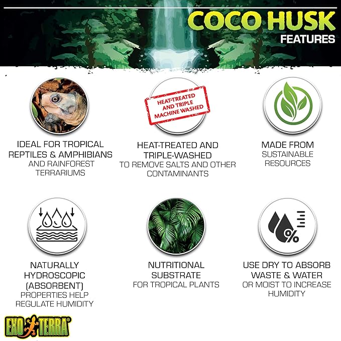 Exo Terra Coco Husk Terrarium Substrate, 8-Quart ExoTerra