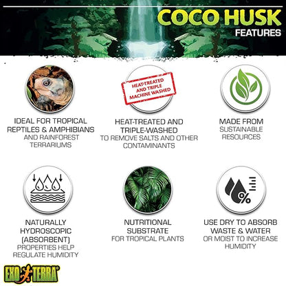Exo Terra Coco Husk Terrarium Substrate, 8-Quart ExoTerra
