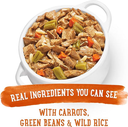 Beneful Purina Gravy Wet Dog Food, Prepared Meals Simmered Chicken Medley - (8) 10 oz. Tubs (Pack of 2) - PAWPICO