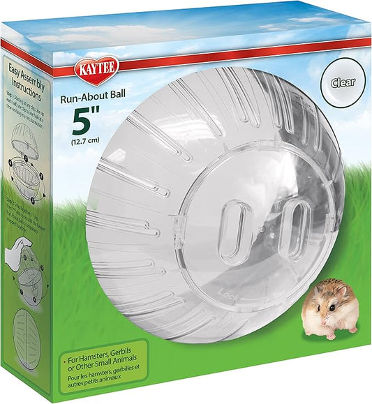 Kaytee 5" Clear Run-About Exercise Ball For Pet Dwarf Hamsters & Mice Kaytee