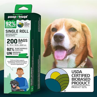 The Original Poop Bags Compostable Dog Waste Bag 2400 Poop Bags for Dogs, 100% Plant Based Dog Bags for Poop, Leak-Proof Pet Bags for Poop, Natural Scent Free Doggie Bags OK Compost Certification… - PAWPICO