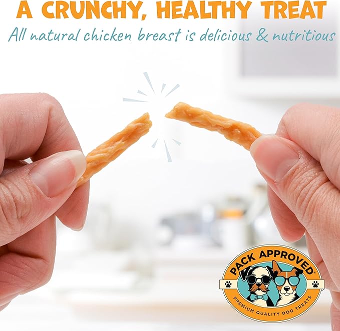 Chicken Sticks for Dogs - Dehydrated Chicken Dog Treats & Single Ingredient Dog Treat - High Protein, Low Fat Dog Treats - Chicken Treats for Dogs - Crunchy Dog Chew Sticks - 6.2oz - PAWPICO