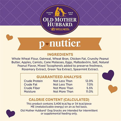 Wellness Old Mother Hubbard Classic P-Nuttier Natural Dog Treats, Crunchy Oven-Baked Biscuits, Ideal for Training, Small Size, 20 ounce bag - PAWPICO
