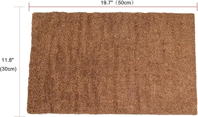Hamiledyi Reptile Carpet Natural Coconut Fiber Tortoise Carpet Mat for Pet Terrarium Liner Reptile Supplies for Lizard Snake Chamelon Turtle Bedding Bunny Rabbit Mat (4 pcs) Hamiledyi