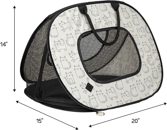 SportPet Designs Soft Sided Cat Carriers, Cat Print 20" - PAWPICO
