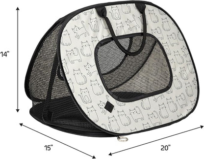 SportPet Designs Soft Sided Cat Carriers, Cat Print 20" - PAWPICO