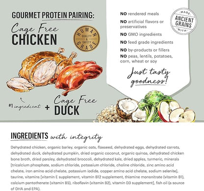 The Honest Kitchen Dehydrated Gourmet Grains Chicken & Duck Dog Food, 4 lb Box - PAWPICO