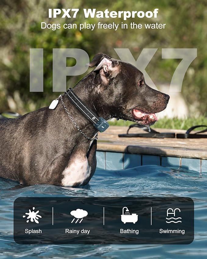 Jugbow Dog Shock Collar - 3300FT Dog Training Collar with Remote IPX7 Waterproof Electric Collar with 4 Training Modes, Security Lock, Rechargeable e-Collar for All Breeds, Sizes Cyan Blue FollowJugbowtoGetSurprise