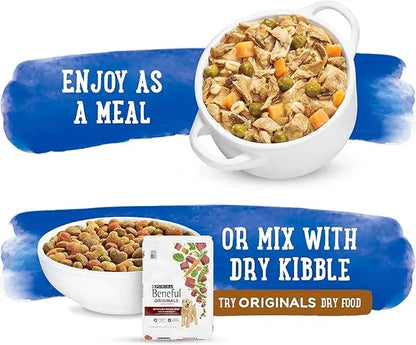 Purina Beneful Gravy Wet Dog Food, Prepared Meals Roasted Turkey Medley - (8) 10 oz. Tubs - PAWPICO