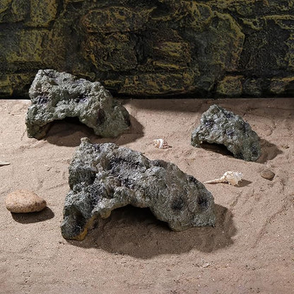 Resin Leopard Gecko Hide, True to Nature Reptile Rock for Bearded Dragon Hideout Snake Hides for Ball Pythons, Tortoise House Terrarium DÉCor - Large IBWell