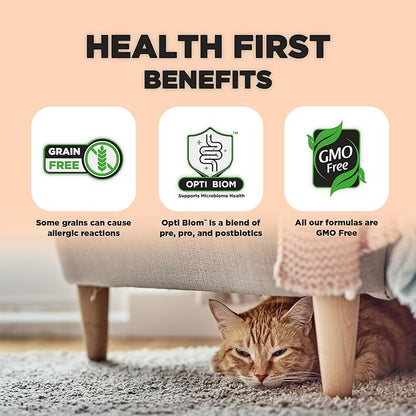 Nature's HUG Dry Cat Food, for Senior-All Breeds, 4 lb. Bag, Just Like Chicken Recipe, Grain Free & Hypoallergenic, Supports Microbiome Health, Sustainable Complete Protein & Balanced Nutrition - PAWPICO