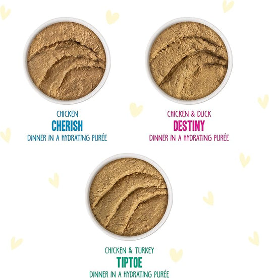 Weruva B.F.F. Play - Best Feline Friend Paté Lovers, Aw Yeah!, Paté Soiree! Variety Pack, 3oz Pouch (Pack of 12) - PAWPICO