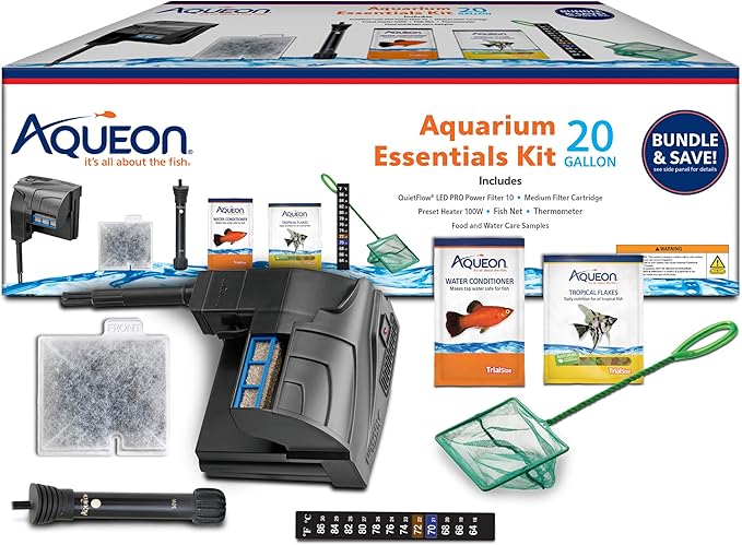 Aqueon Fish Tank Aquarium Essentials Starter Kit for 20 Gallon Tanks Aqueon