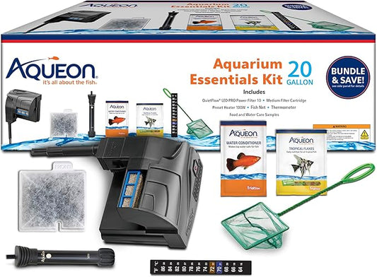 Aqueon Fish Tank Aquarium Essentials Starter Kit for 20 Gallon Tanks Aqueon