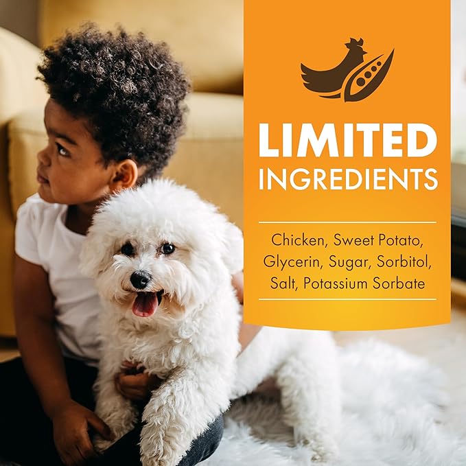 Dog Treats, Chicken & Sweet Potato Jerky Wraps, Made with Real Chicken, 16 Ounces, Rawhide Free, Healthy, Easily Digestible, Long Lasting, High Protein Dog Treat, Satisfies Dog's Urge to Chew - PAWPICO