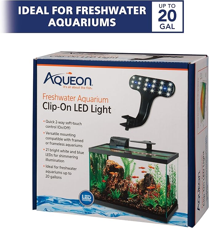 Aqueon Freshwater Aquarium Clip-On LED Light One Size Aqueon