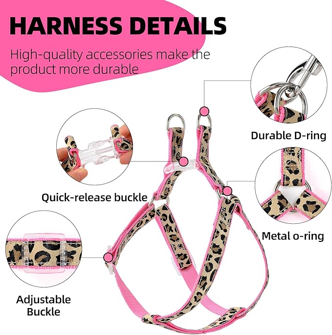 Mile High Life Dog Collar, Harness and Leash | Leopard Design | Perfect Accessory for Walking Your Dog - PAWPICO