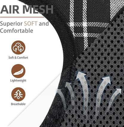 PUPTECK Soft Mesh Dog Harness and Leash Set Pet Puppy Cat Comfort Padded Vest No Pull Harnesses, Black&White, M PUPTECK