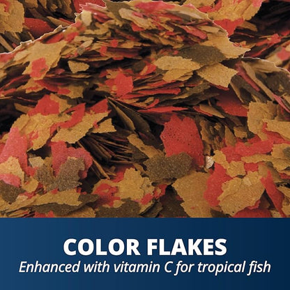 TetraColor Tropical Flakes, Color Boosting Fish Food, Nutritionally Balanced Diet for Tropical Fish, 2.2 lbs Tetra