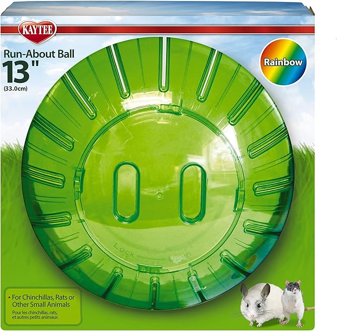 Kaytee 13" Assorted Color Run-About Exercise Ball For Pet Rats & Chinchillas Kaytee