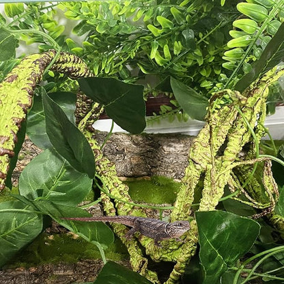 BNOSDM Reptile Bendable Jungle Vines, 3.6Ft Reptile Climbing Branches, Flexible Chameleon Cage Accessories, Reptile Terrarium Decor for Lizard Gecko Frog Snake BNOSDM