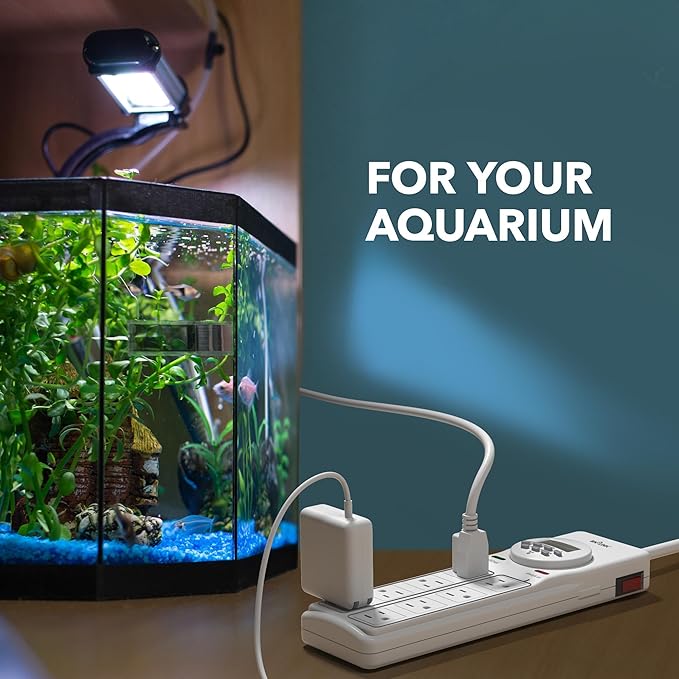 BN-LINK 8 Outlet Surge Protector with 7-Day Digital Timer (4 Outlets Timed, 4 Outlets Always On) - White BN-LINK