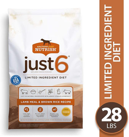 Rachael Ray Nutrish Limited Ingredient Diet Lamb Meal & Brown Rice Recipe, 28 Pounds, 007119000675 - PAWPICO