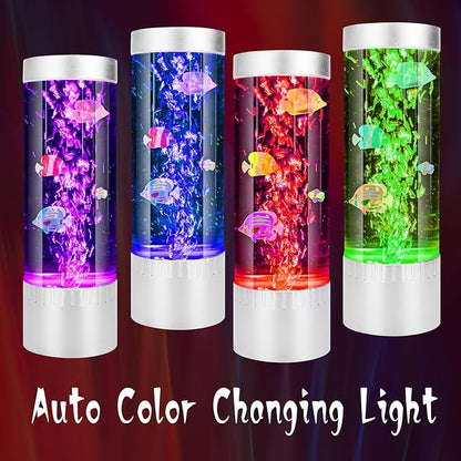Fish Lamp, Fake Fish Tank with Aquarium Night Light, Kids Friendly Bubble Fish Lamp to Light Up Your Life Like a Lamp with Moving Fish Tank, Fish Tank Light and Aquarium Lamp SHTALHST