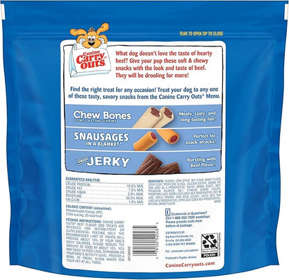 Canine Carry Outs Dog Treats, Beef Flavor, 47 Ounce (Pack of 2) - PAWPICO