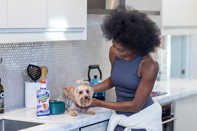 Dental Fresh Advanced Plaque and Tartar Water Additive, 32oz – Dog Teeth Cleaning Formula to Freshen Breath and Improve Overall Oral Health DentalFresh