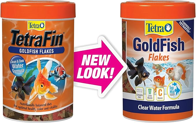 Tetra Goldfish Flakes, Nutritionally Balanced Diet for Aquarium Fish, Vitamin C Enriched Flakes, .42 oz (36 Pack) Tetra