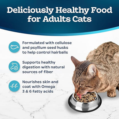 Blue Buffalo Tastefuls Natural Dry Food for Adult Cats, Hairball Control, Chicken & Brown Rice Recipe, 7-lb. Bag - PAWPICO