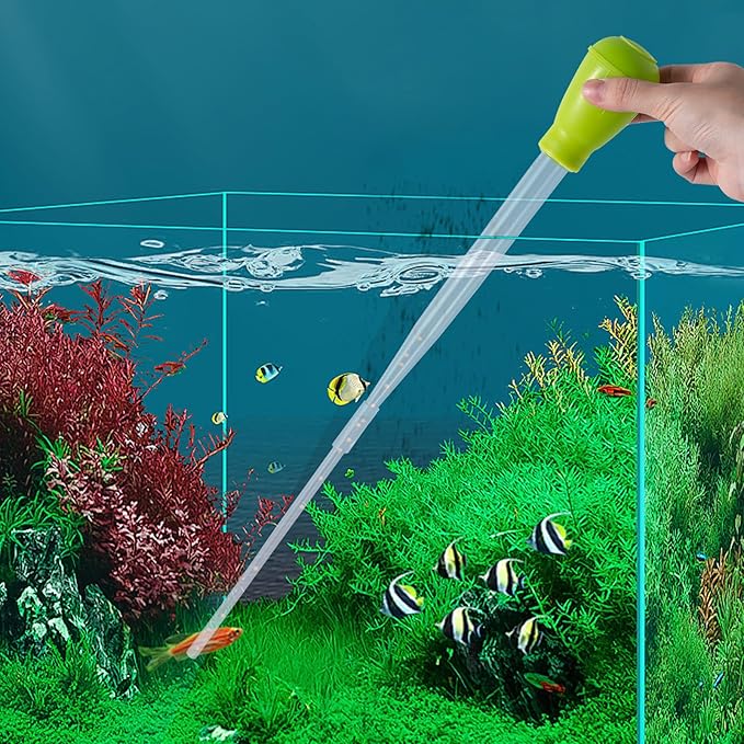 SLSON Aquarium Coral Feeder Waste Cleaner for Fish Tank Maintenance Long Pipette Suction Dropper Tool Acrylic Water Transfer Waste Remover Fish Feeder (24.8 inches) SLSON