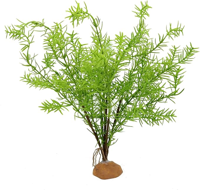 JIHAQUA Lifelike Reptile Tank Plant Decor - Realistic Artificial Plastic Plant for Terrariums and Pet Enclosures (Style D) JIHAQUA