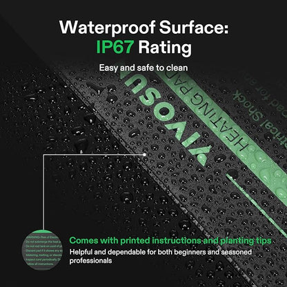VIVOSUN Reptile Heating Pad 8x18 Inch with Thermostat Combo Under Tank Terrarium Heating Mat for Turtles, Lizards, Frogs, and Other Reptiles VIVOSUN