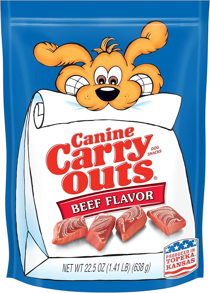 Canine Carry Outs Dog Treats, Beef Flavor, 22.5 Ounce (Pack of 4) - PAWPICO