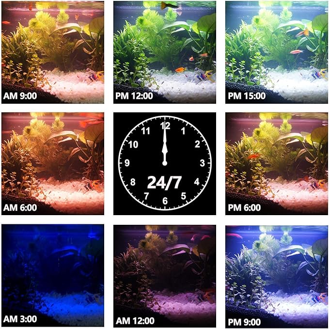 IREENUO Aquarium LED Light, Full Spectrum Fish Tank Clip on Light with Remote, Color Changing Lighting for Reef Coral Aquatic Plants and Fish Keeping (10W（11.8inch）) SpeciallyforyourpettoprovideavarietyofqualityproductsYearsofresearchexperienceinpetwarmcoattoprovideyourpetwiththewarmestprotectioninwinter