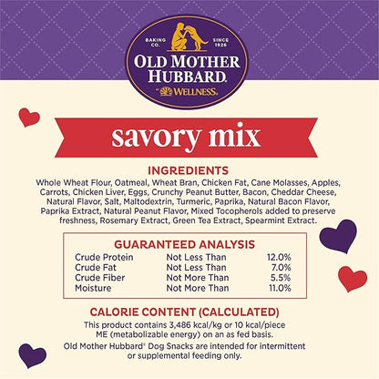 Old Mother Hubbard by Wellness Classic Savory Mix Natural Dog Treats, Crunchy Oven-Baked Biscuits, Ideal for Training, Mini Size, 20 ounce bag - PAWPICO