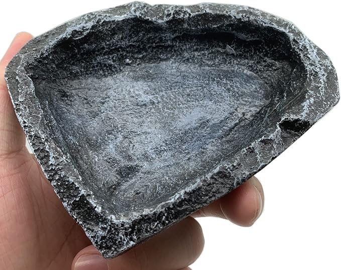 Reptile Water Dish Food Bowl, 2 Pack Reptile Feeding Dish Corner Bowl, Reptile Terrarium Bowls for Bearded Dragon Lizard Frog Gecko Tortoise Hermit Crab CATENESS