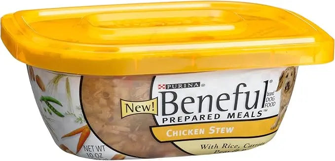Purina Beneful Gravy Wet Dog Food, Prepared Meals Chicken Stew - (8) 10 oz. Tubs - PAWPICO