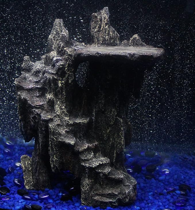 Penn-Plax Reptology Shale Step Ledge Cave Hideout - Aquarium & Terrarium Decoration - for Fish, Reptiles, Amphibians, and Small Animals - Large 2 (REP189) Penn-Plax