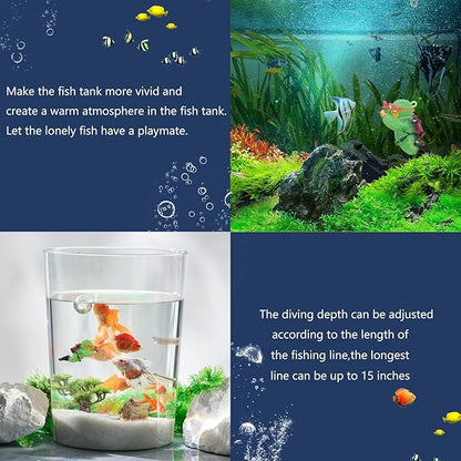 onesimcr Floating Fish Tank Decorations, Aquarium Decorations, Lovely Diver Fish Tank Decorations, Floating Device Fish Tank Accessories，Suitable for All Kinds of Fish Tanks(Light Green)… onesimcr