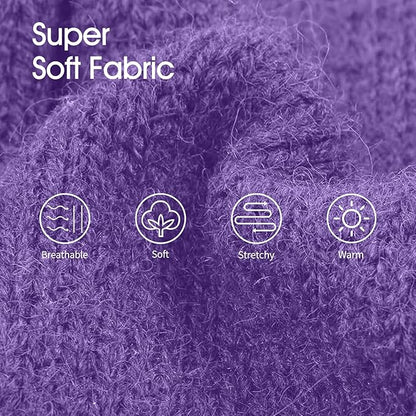 IECOii XL Dog Sweater,Fall Doggy Clothes for Extra Large Dogs Girl Boy,Warm Pullover Xmas Doggie Costume Clothes,Solid Color Pet Winter Apparel for Pitbull,Labrador Retriever(Purple,XLarge) - PAWPICO