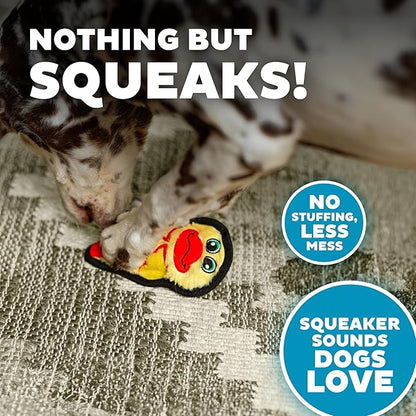 Outward Hound Durablez Tough Plush Squeaky Dog Toy, Duck, Yellow, XS - PAWPICO