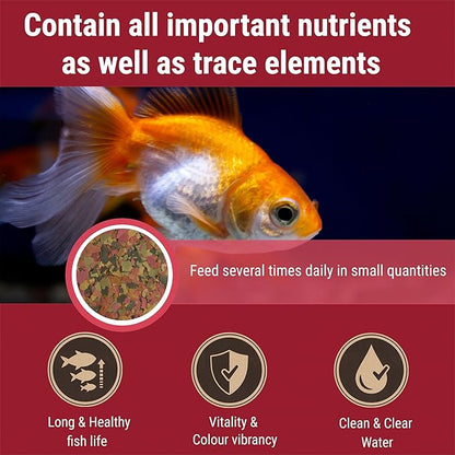 Tetra Goldfish Flakes, Nutritionally Balanced Diet For Aquarium Fish, Vitamin C Enriched Flakes, 0.42 oz Tetra