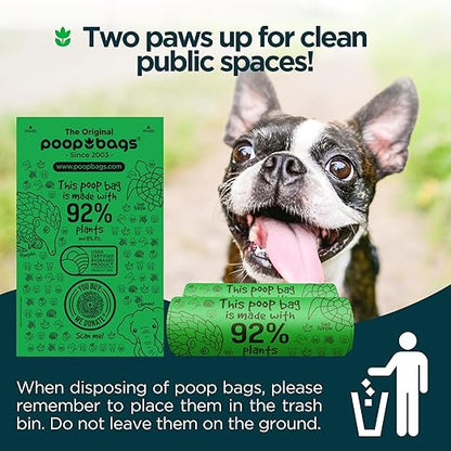 The Original Poop Bags Compostable Dog Waste Bag 2400 Poop Bags for Dogs, 100% Plant Based Dog Bags for Poop, Leak-Proof Pet Bags for Poop, Natural Scent Free Doggie Bags OK Compost Certification… - PAWPICO