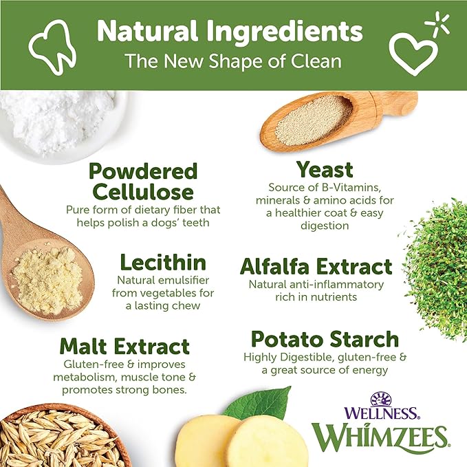 WHIMZEES by Wellness Long lasting Dog Chews Value Box: All Natural Grain Free Treats to Help Clean Teeth & Reduce Plaque & Tartar - for Dogs 40-60 Lbs - 24 Count - PAWPICO