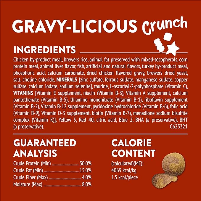Purina Friskies Cat Treats, Party Mix Gravy-licious Crunch Chicken and Gravy Flavors - 20 oz. Pouch PurinaTreats