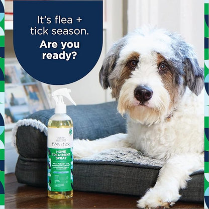 Pet Life Unlimited Plant-Powered Flea and Tick Spray, Flea Spray for Home - Plant-Based Flea Treatment for Home, Natural Flea and Tick Prevention for Dogs - Made in USA - 16 Ounce (Pack of 1) PetLifeUnlimited